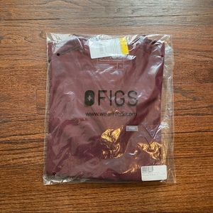 Figs Scrub Burgundy Top